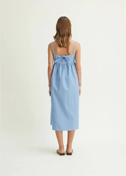 SCHULZ BY CROWD Dagmy Strap Dress Blue/White