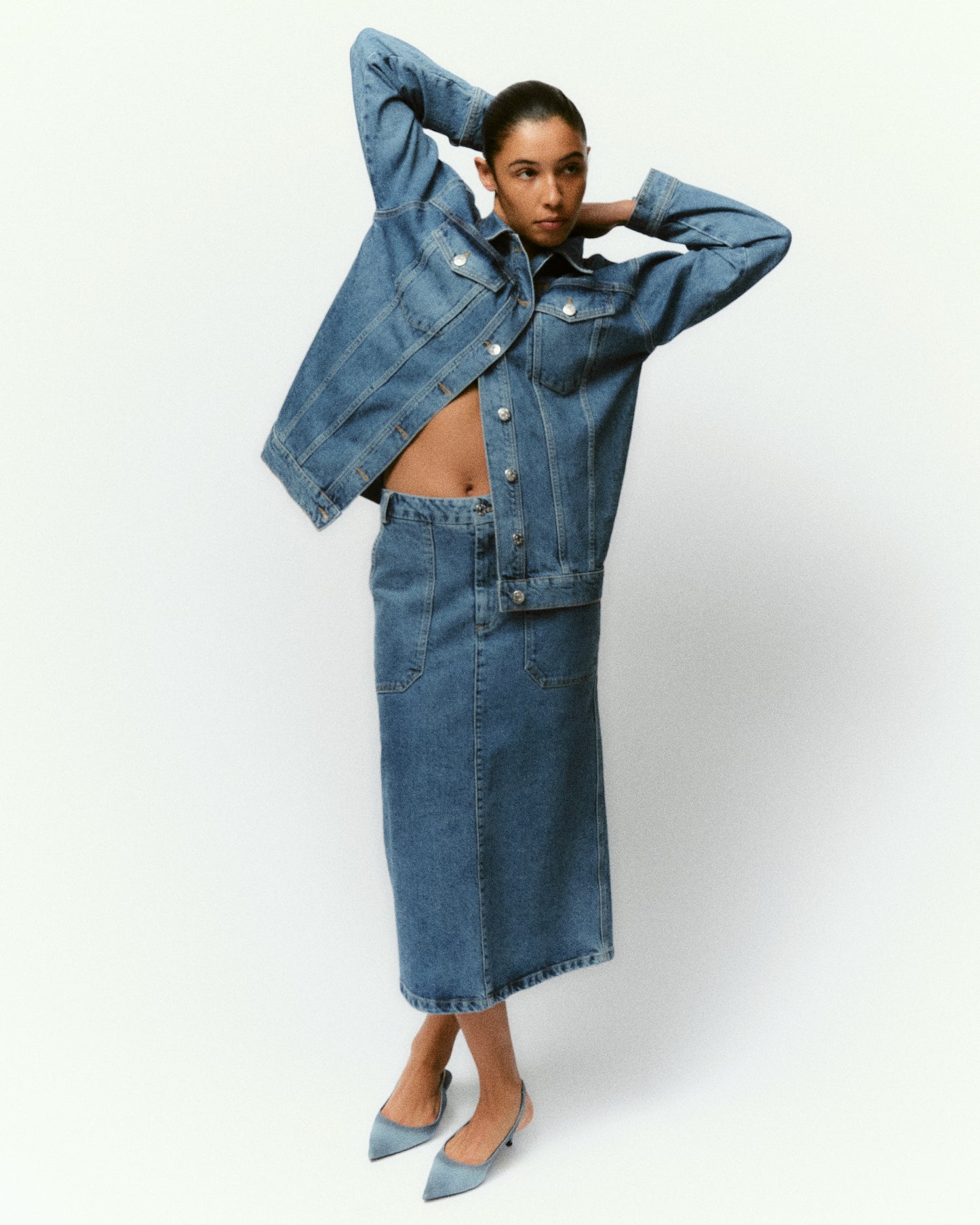 TOMORROW DENIM Arizona Oversize Denim Jacket Long Beach