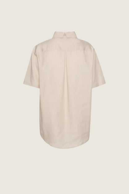 SCHULZ BY CROWD Signe Oversize Short Sleeve Shirt Tencel